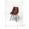 HomeRoots 21" Brown And Black Faux Leather Side Chair - 3 of 3