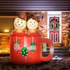 Outsunny 6FT Christmas Inflatable Couple Gingerbread Man in Hot Cocoa Mug, Blow Up Christmas Decoration with LED Lights for Indoor, Outdoor, Yard - 2 of 4