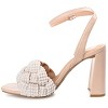 Journee Collection Womens Dua Tru Comfort Foam Pearl Accents Block Heel Sandals Nude 10 - 2 of 4