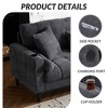 JOYRACER 3 Seat L-Shaped Chenille Sofa with Removable Storage Ottoman, Side Pockets, USB/C-Type Charging Ports & Cup Holder, Couch for Living Room - 4 of 4