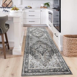 Acekool Vintage Floral Washable Rugs - 1 of 4