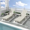 WestinTrends Ashore 2 Piece Reclining Chaise Lounge With Arms & Wheels - 2 of 4