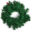 Okuna Outpost 12" Christmas Wreath - Artificial Pine Front Door Ornament Decoration - 4 of 4