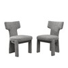 Kumasinova 22" Modern Chenille Dining Chairs Set of 2/4,Kitchen Chairs with Rubberwood Legs,Dining Room Chairs with Curved Back for Living Room&Cafe - 2 of 4