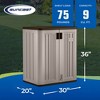 Suncast 9 Cu Ft Base Storage Cabinet with Shelves, Platinum Metallic/Slate - 3 of 4