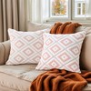 REGALWOVEN Geometric Pattern Soft Short Plush Decorative Throw Pillow Covers for Sofa Bedroom Living Room 2 Pcs - 2 of 4