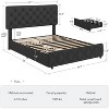 coucheta Bed Frame with Headboard and 4 Storage Drawers, Upholstered  with Stitched Button Tufted - 2 of 4