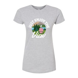 Women's - Peanuts - Just Enjoy The View Fitted Graphic T-Shirt - 1 of 3
