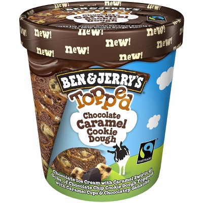 Ben & Jerry's Topped Chocolate Caramel Cookie Dough Ice Cream - 15.2oz