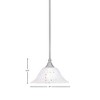 Toltec Lighting Any 1 - Light Pendant in  Brushed Nickel with 10" Frosted Crystal  Shade - 2 of 2