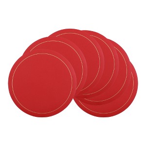 REGALWOVEN Faux Leather Heat Resistant Waterproof Wipeable Place Mats 6 Pcs - 1 of 4