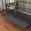 Dog House with Rremovable Ttray, Double-Door Dog House, lift Panel, 360 Degree Rotation -3 Height Adjustable Feeding Bowls - 3 of 4