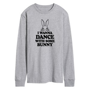 Men's - Instant Message - I Wanna Dance With Some Bunny Long Sleeve Graphic T-Shirt - 1 of 4