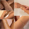 Waterproof Bracelets for Women, Trendy Thin Stackable Cuban Link Chain Sets, Fashion Gifts for Womens - 4 of 4