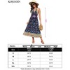Women's Summer Maxi Dress Casual Floral V Neck Boho High Low Flowy Long Sun Dresses - 4 of 4