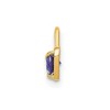 Black Bow Jewelry June Synthetic Alexandrite 14k Yellow Gold Heart Pendant Enhancer 5mm - 2 of 4