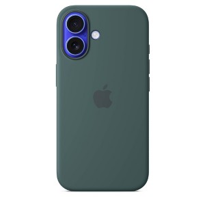 Apple iPhone 16 Silicone Case with MagSafe - Lake Green - 1 of 4