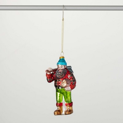 6"H Sullivans Lumberjack Christmas Ornament, Multicolor, Christmas Tree Decor