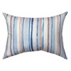 Manual Woodworks and Weavers Coastal Lumbar Pillow – “Blue Escape” Abstract Ocean-Inspired Climaweave Design - 2 of 3