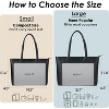 Paaaawaters Tote Bag Zipper Shoulder Bag Faux Leather Purses Satchel for Women Casual Handbag Work Dating College - 2 of 4