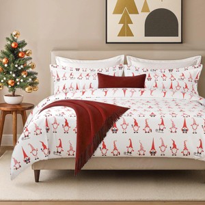 Luxury Soft Premium Christmas Duvet Cover Set - Zipper Closure & Matching Pillow Shams - CGK Linens - 1 of 4