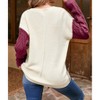 Women's Colorblock Patched Pocket Drop Shoulder Sweater - Little Daisy Closet - 2 of 2