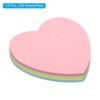 Unique Bargains Heart Shape Bright Colorful Sticky Notes 100 Sheets/Pad - image 3 of 4