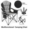 ELJGET Oversized Camping Folding Chair, Heavy Duty Padded Chair with Cup Holder Storage and Cooler Bag, 5000 LBS Steel Frame, Portable for Outdoor - 4 of 4