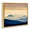 Stupell Industries Layered Foggy Sunrise Mountain Peaks Radiant Glow Floating Frame Canvas Art, Gold, 21" x 17" - 2 of 4