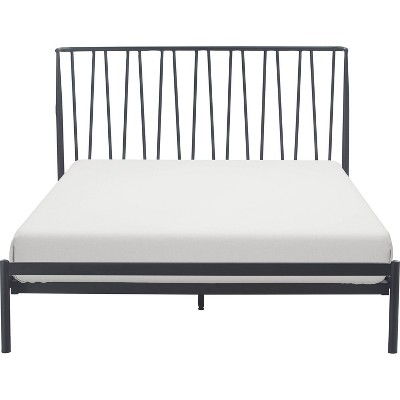 target black metal bed