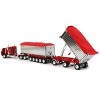 First Gear DCP 1/64 Red/Chrome Kenworth T800 w/ Chrome East Genesis II End Dump Trailers 60-1568 - 4 of 4
