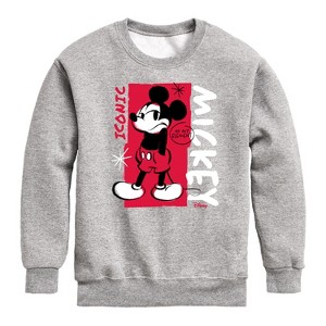 Boys' - Disney - Mickey Iconic Graphic Long Sleeve Fleece Sweatshirt - 1 of 4