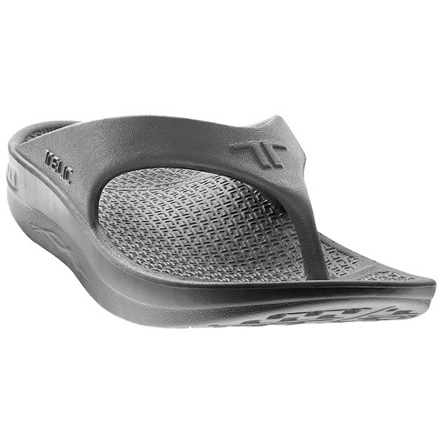 Telic Arch Support Pain Relief Energy Flip Flops - Large - Dolphin Gray :  Target