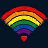 Adult Design By Humans Wifi Spreading Love Heart Pride By Belugastore Tank Top - 2 of 2