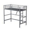 VECELO Metal Bunk Bed Over Twin, Industrial Bunkbeds with Ladder and Full-Length Guardrail - 3 of 4