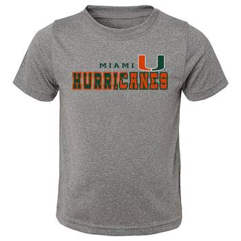 NCAA Miami Hurricanes Boys' Heather Gray Poly T-Shirt