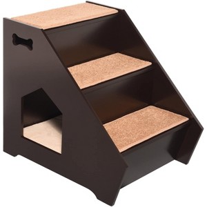 Arf Pets Dog Stairs, Wood Pet Steps for Dogs with Built-In House - 1 of 4