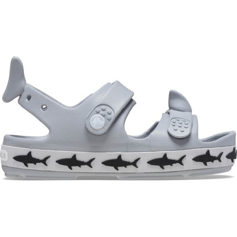 Crocs Toddler Crocband Cruiser Adjustable Shark Sandals C10 Light Grey Target
