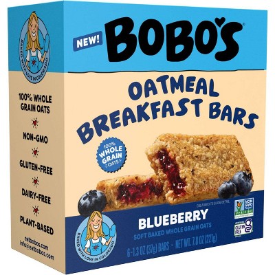 Bobo's Oat Bars Breakfast Bar Blueberry - 7.8oz/6ct