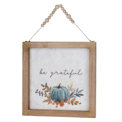 Grateful and Thankful Framed Sentiments with Bead Accents
