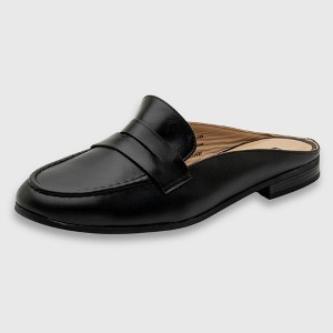 ローン・スローン = LONE SLOANE フィリップ・ドリュイエ Alpine Swiss Linda Womens Leather Mule Loafers Backless Penny