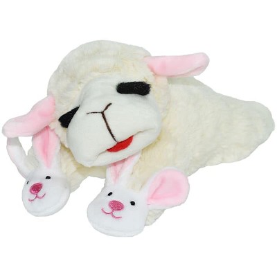 Multipet Lamb Chop Spring with Bunny Slippers Dog Toy - Medium