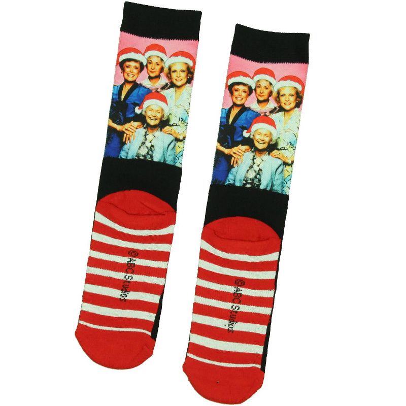The Golden Girls Socks Christmas Holiday Sublimated Crew Socks 1 Pair Multicoloured, 2 of 4