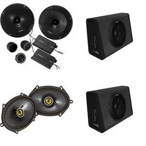 Kicker (2) 11PT250 Powered Sub Enclosure & 46CSS654 6.5" Component, 46CSC684 6x8" Bundle - 1 of 4