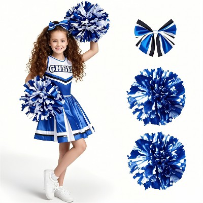 Joyfy Halloween Cheerleader Costume for Girls Cheerleader Uniform Child Cheerleader Costume for Halloween Party - Pink / Blue