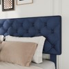 Platform Bed Frame with 4 Drawers, Linen Upholstered Bed Frame with Adjustable Diamond Button Tufted Headboard, Noise Free - 4 of 4