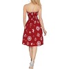 LA LEELA Women's Pirates Party Halter Caribbean Pirate knee Length Dress Flowy Elastic Tube Top Dresses for Women One Size Cherry, Skull - 3 of 4