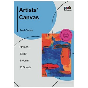 PPD Matte Printable Cotton Canvas 13x19" 10 sheets 340 gsm for Inkjet Printers - 1 of 3