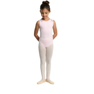 Girl's Leotard Danz N Motion Clementine 23108C Tank Lace Inserts and V Back - 1 of 4