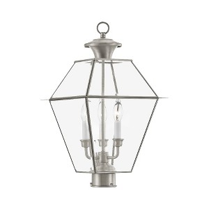 Livex Lighting Westover 3 - Light Post Light in  Brushed Nickel - 1 of 1